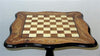Sculpted Elm Briarwood Inlay Table - 1.5" Squares - Table - Chess-House