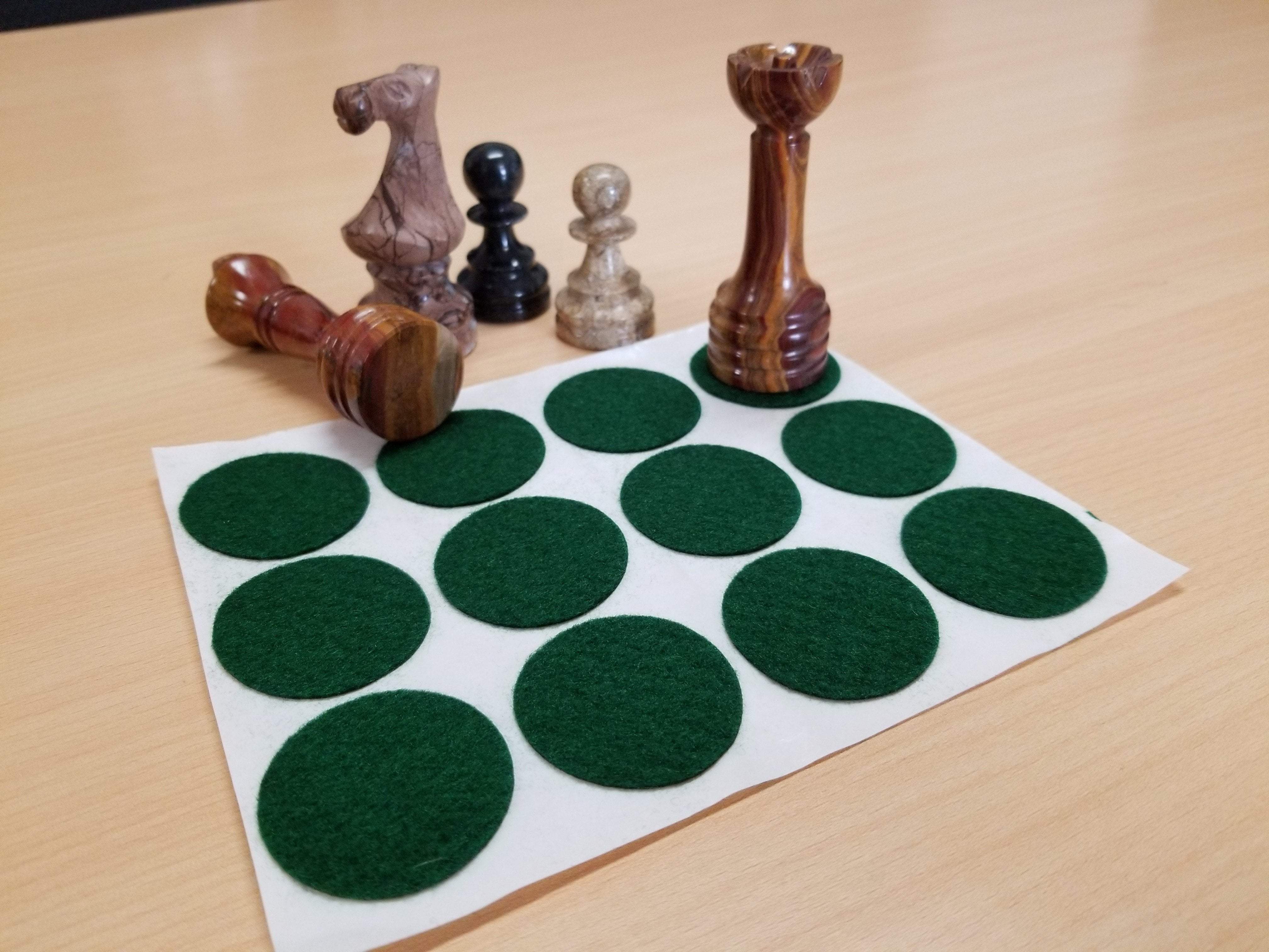 Single Felt Pieces in Green - Parts - Chess-House