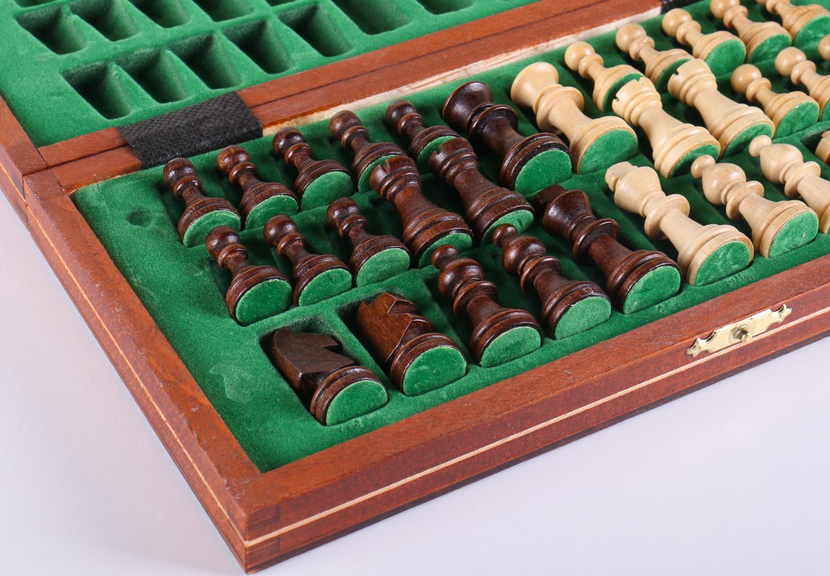 SINGLE REPLACEMENT PIECES: 10.5" Magnetic Wooden Travel Chess Game