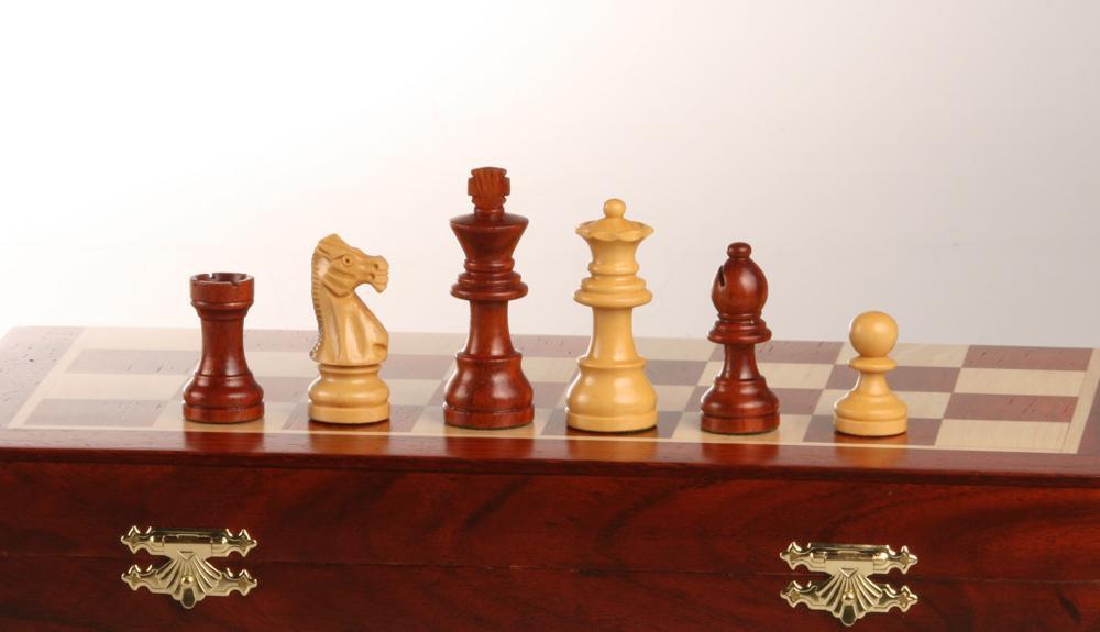 SINGLE REPLACEMENT PIECES: 12" Magnetic Folding Chess Set in Blood Rosewood/Maple Piece