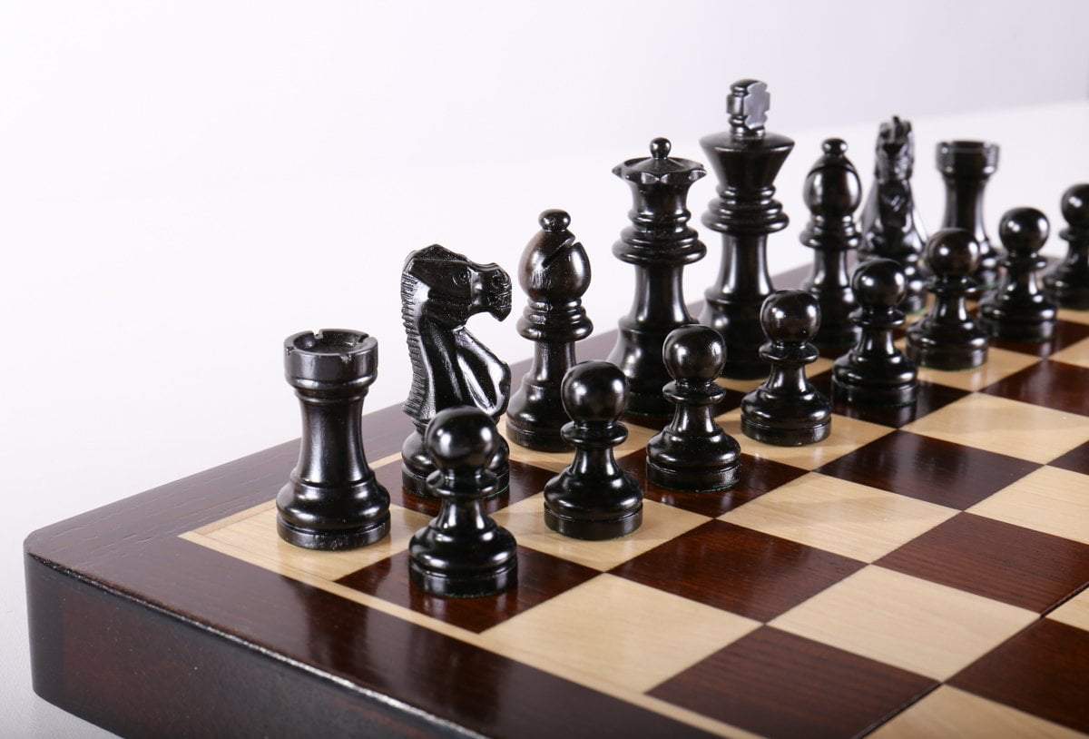 SINGLE REPLACEMENT PIECES: 12" Magnetic Folding Chess Set in Rosewood Boxwood Piece
