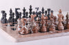 SINGLE REPLACEMENT PIECES: 16" Marble Chess Set Euro Design in Marina & Black - Parts - Chess-House