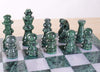 SINGLE REPLACEMENT PIECES: 16" Marble Green and White Chess Set