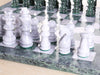 SINGLE REPLACEMENT PIECES: 16" Marble Green and White Chess Set