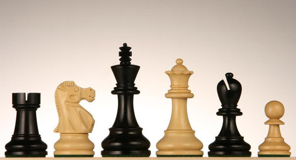 SINGLE REPLACEMENT PIECES: 3 1/2" Black Stained Kari Wood Chessmen - Parts - Chess-House