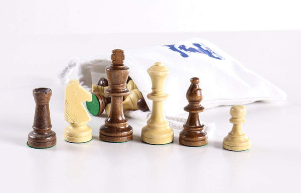 SINGLE REPLACEMENT PIECES: 3 1/2" Economical Staunton Wood Chess Pieces #5 - Parts - Chess-House