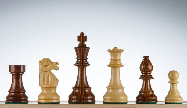 SINGLE REPLACEMENT PIECES: 3 3/4" Club Series Wood Chess Pieces - Golden Rosewood Piece