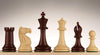 SINGLE REPLACEMENT PIECES: 3 3/4" Emisario Player Chess Pieces - Burgundy and Tan