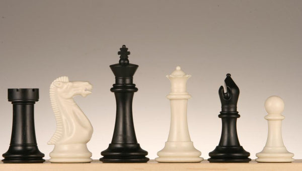 SINGLE REPLACEMENT PIECES: 3 3/4" Executive Staunton II Chess Pieces, Black and White Piece