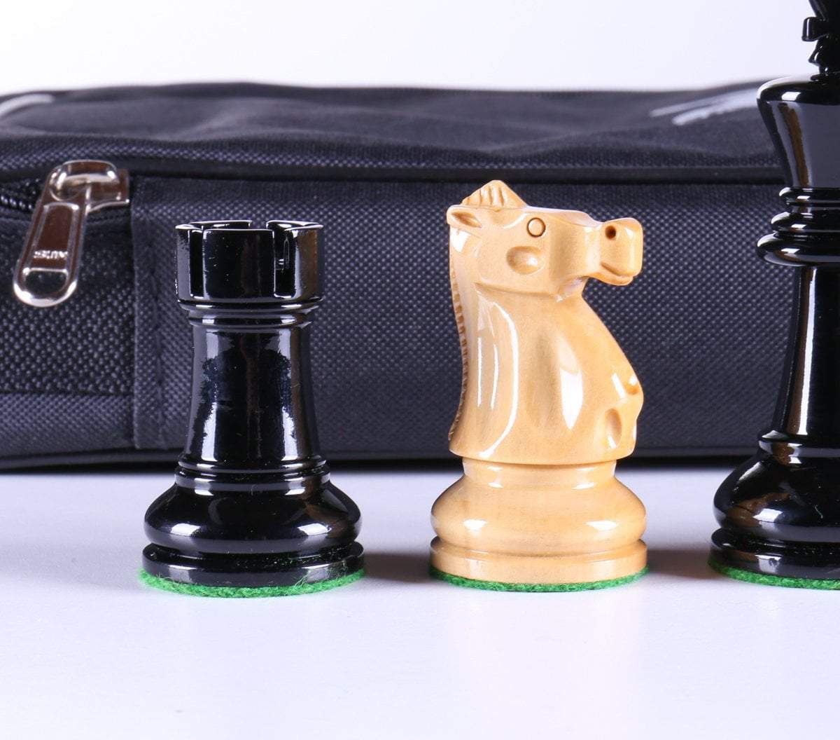 SINGLE REPLACEMENT PIECES: 3 5/8" Ultimate Style Wooden Chess Pieces - Ebonized Piece