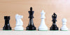 SINGLE REPLACEMENT PIECES: 3 5/8" Ultimate Style Wooden Chess Pieces - Ebonized and White Piece