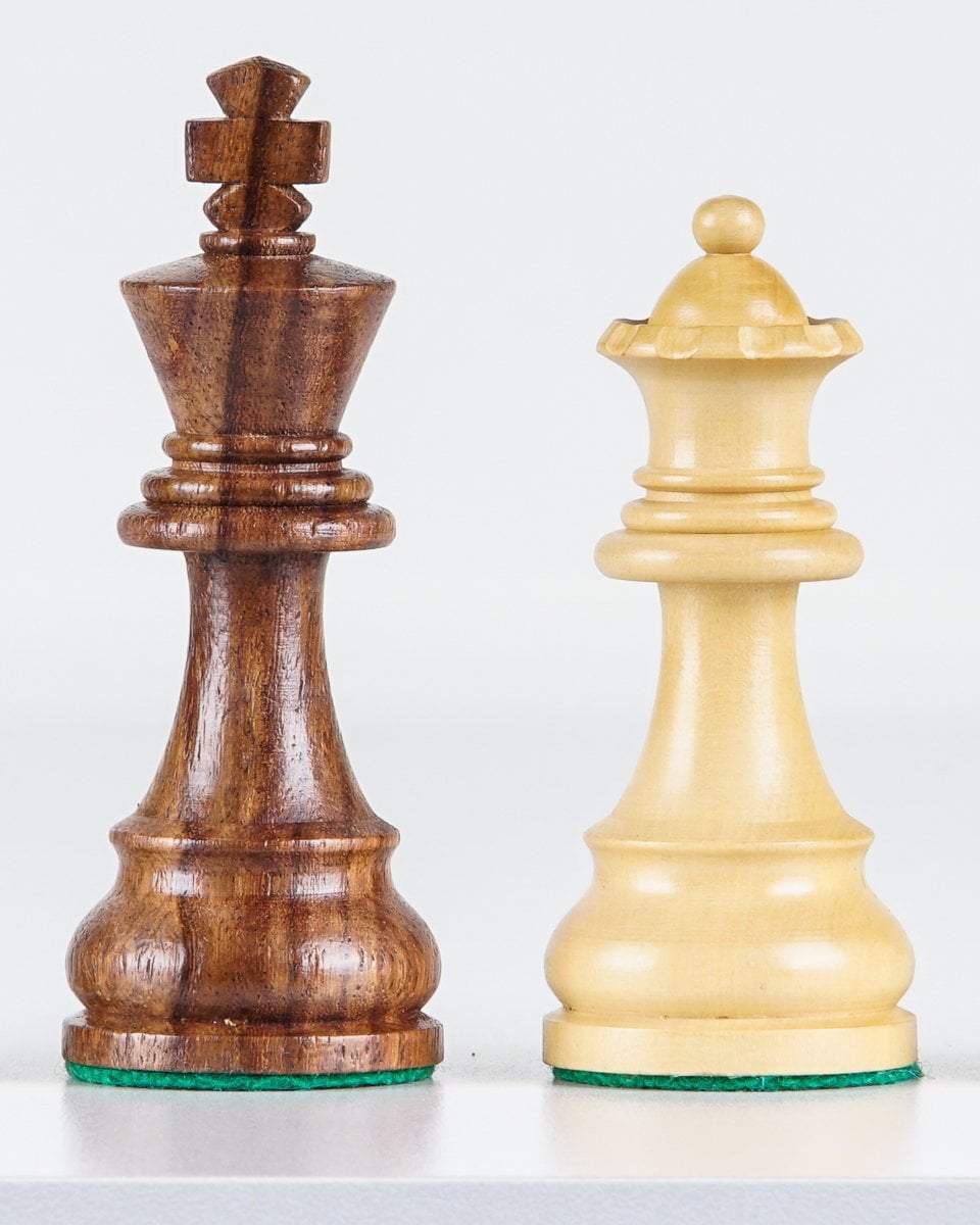 SINGLE REPLACEMENT PIECES: 3 7/8" German Staunton Chessmen - Acacia - Parts - Chess-House