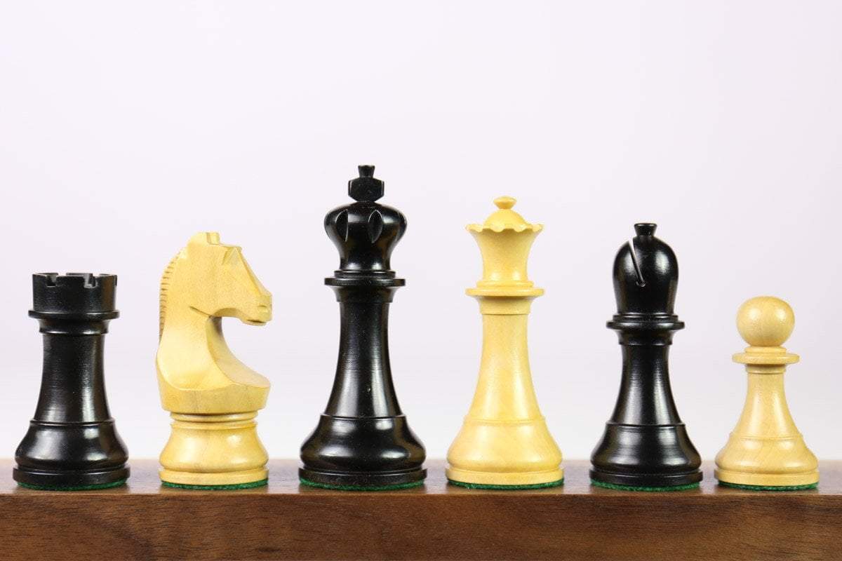 SINGLE REPLACEMENT PIECES: 3.75 Ebonized Fide Chess Pieces - Parts - Chess-House