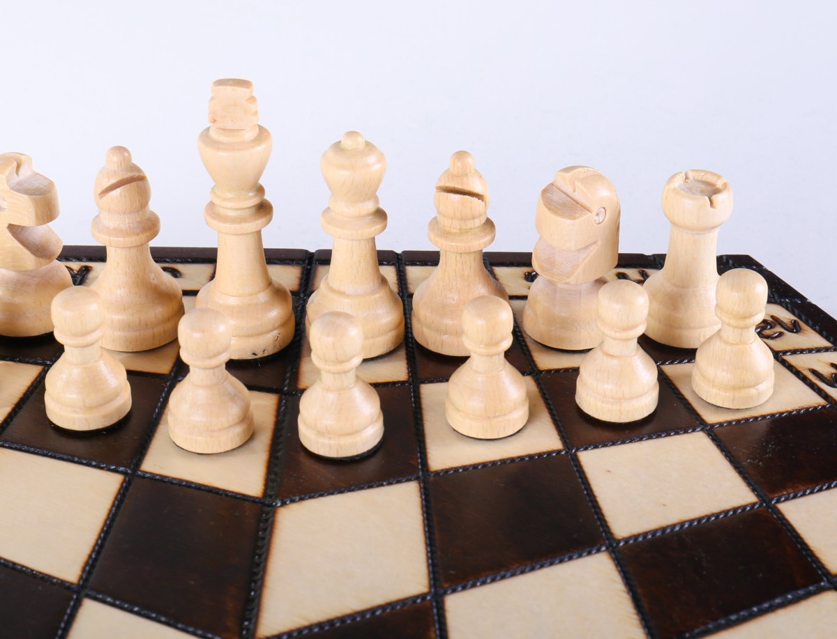 SINGLE REPLACEMENT PIECES: 3 Player Medium Wood Chess Set Piece