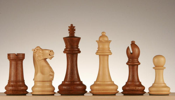 SINGLE REPLACEMENT PIECES: 4 1/4" Windsor Staunton Chess Pieces - Golden Rosewood Piece