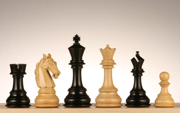 SINGLE REPLACEMENT PIECES: 4 5/8" Columbian Knight Ebony Wood Chess Pieces - Parts - Chess-House