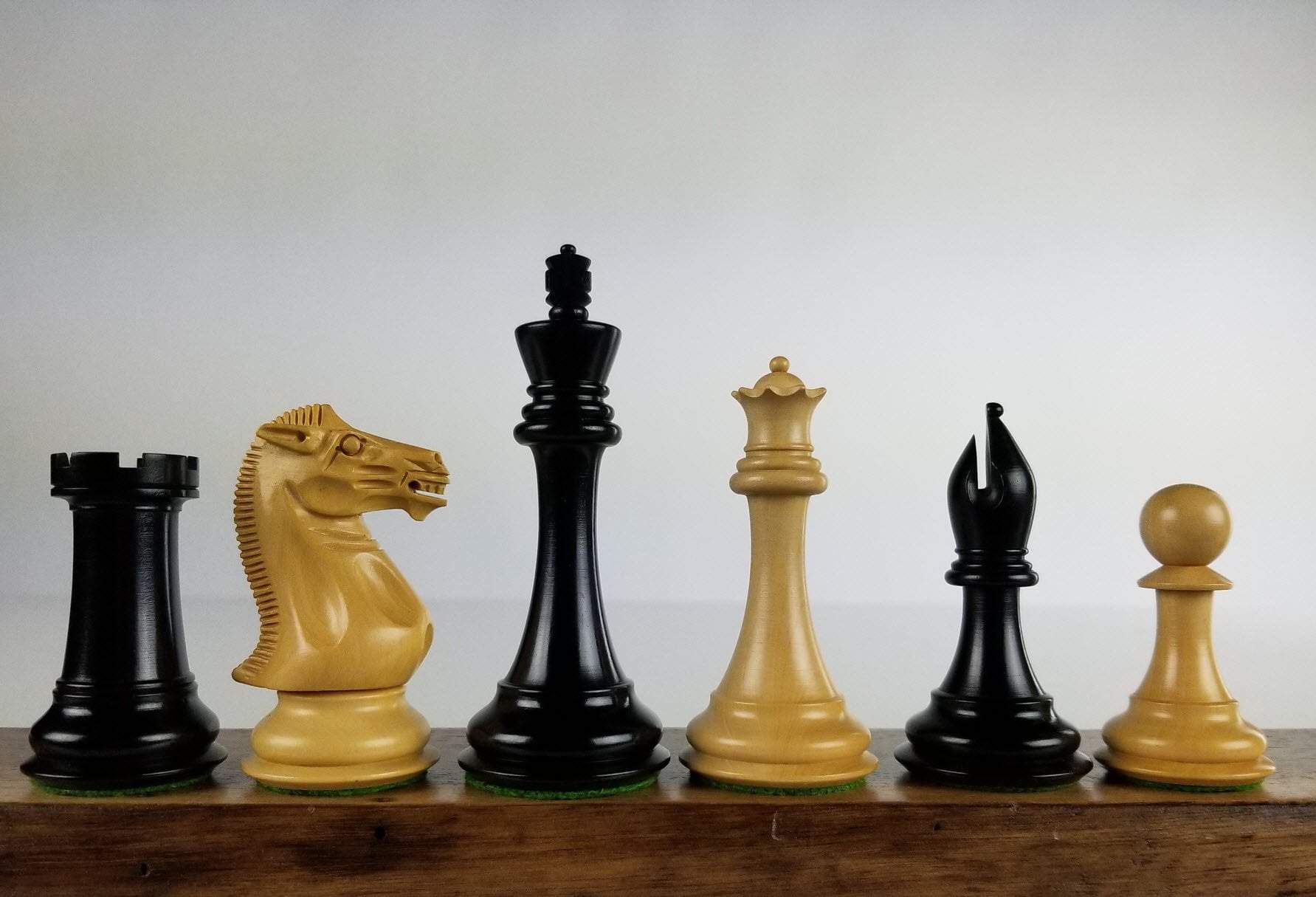 SINGLE REPLACEMENT PIECES: 4" Championship Design Chess Pieces in Ebony - Parts - Chess-House