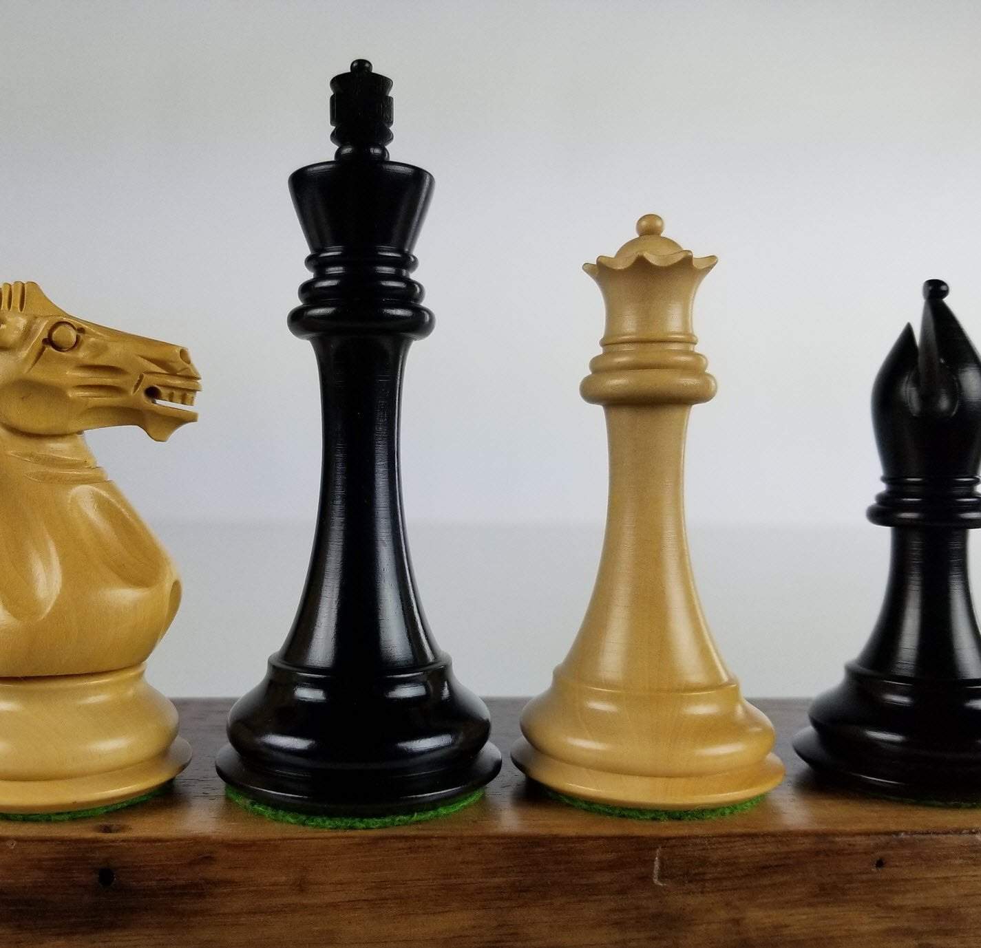 SINGLE REPLACEMENT PIECES: 4" Championship Design Chess Pieces in Ebony - Parts - Chess-House