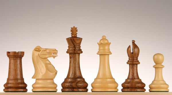 SINGLE REPLACEMENT PIECES: 4" Monarch Golden Rosewood Staunton Chess Pieces - Parts - Chess-House