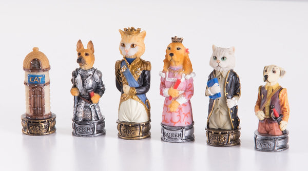 SINGLE REPLACEMENT PIECES: Cats Vs. Dogs Chessmen - Parts - Chess-House
