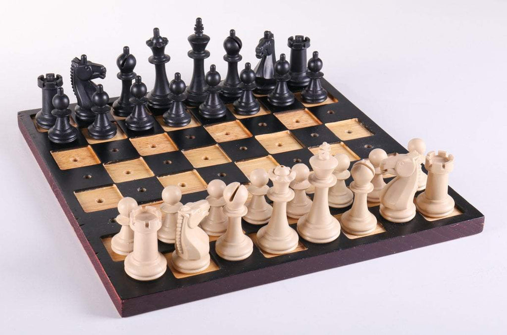 Jeu D'échecs Pondéré CHAVET - Pièces Bois - Roi 75 Mm - Sans échiquier