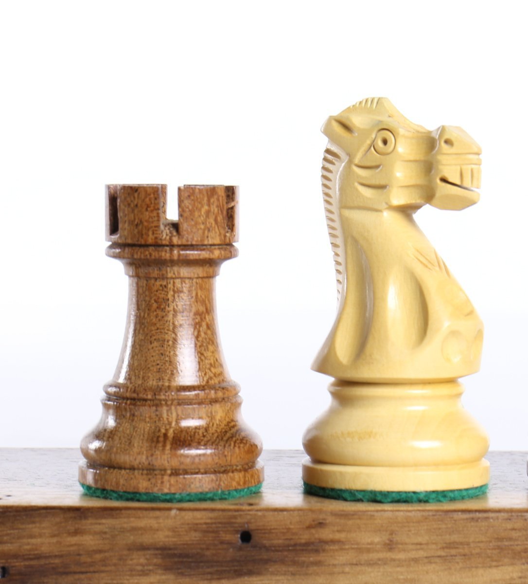 SINGLE REPLACEMENT PIECES: Classic 3.75" Chess Pieces In Acacia Parts