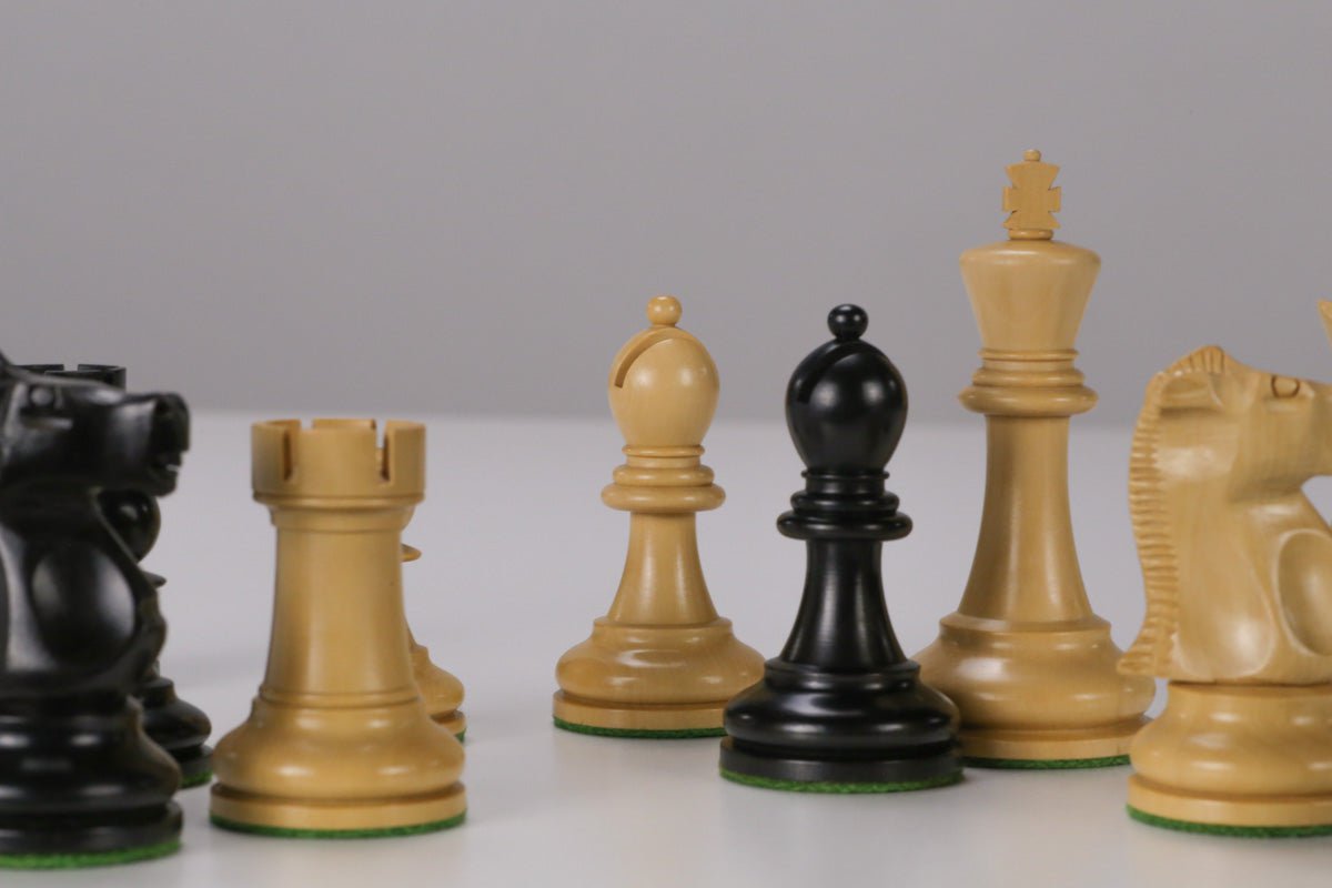 SINGLE REPLACEMENT PIECES: Ebonized Fischer Style Chess Pieces - Parts - Chess-House