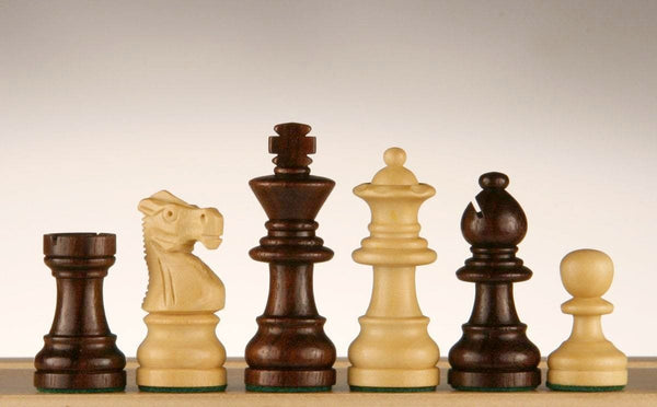SINGLE REPLACEMENT PIECES: French Staunton Chess Pieces in Rosewood/Boxwood - 2" Piece