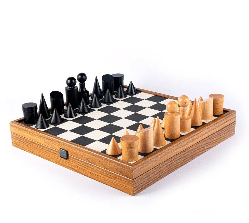 SINGLE REPLACEMENT PIECES: Geometric Style Chessmen on Black and White –  Chess House