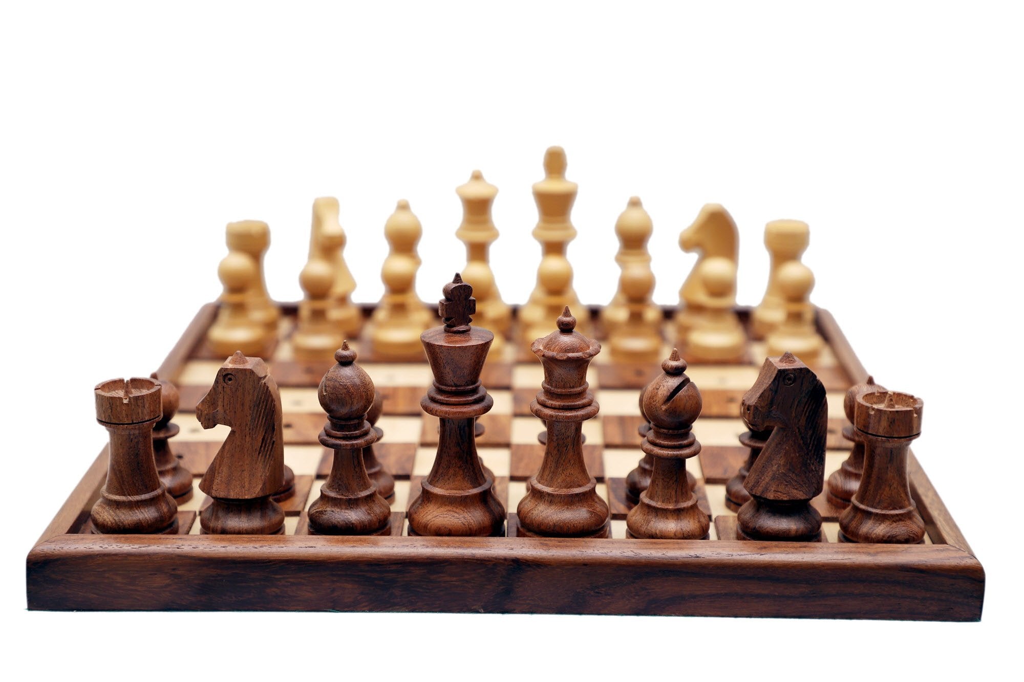 SINGLE REPLACEMENT PIECES: Solid Wooden Chess Set for the Blind and Visually Impaired - 3.75" King in Sheeshamwood and Boxwood - Parts - Chess-House