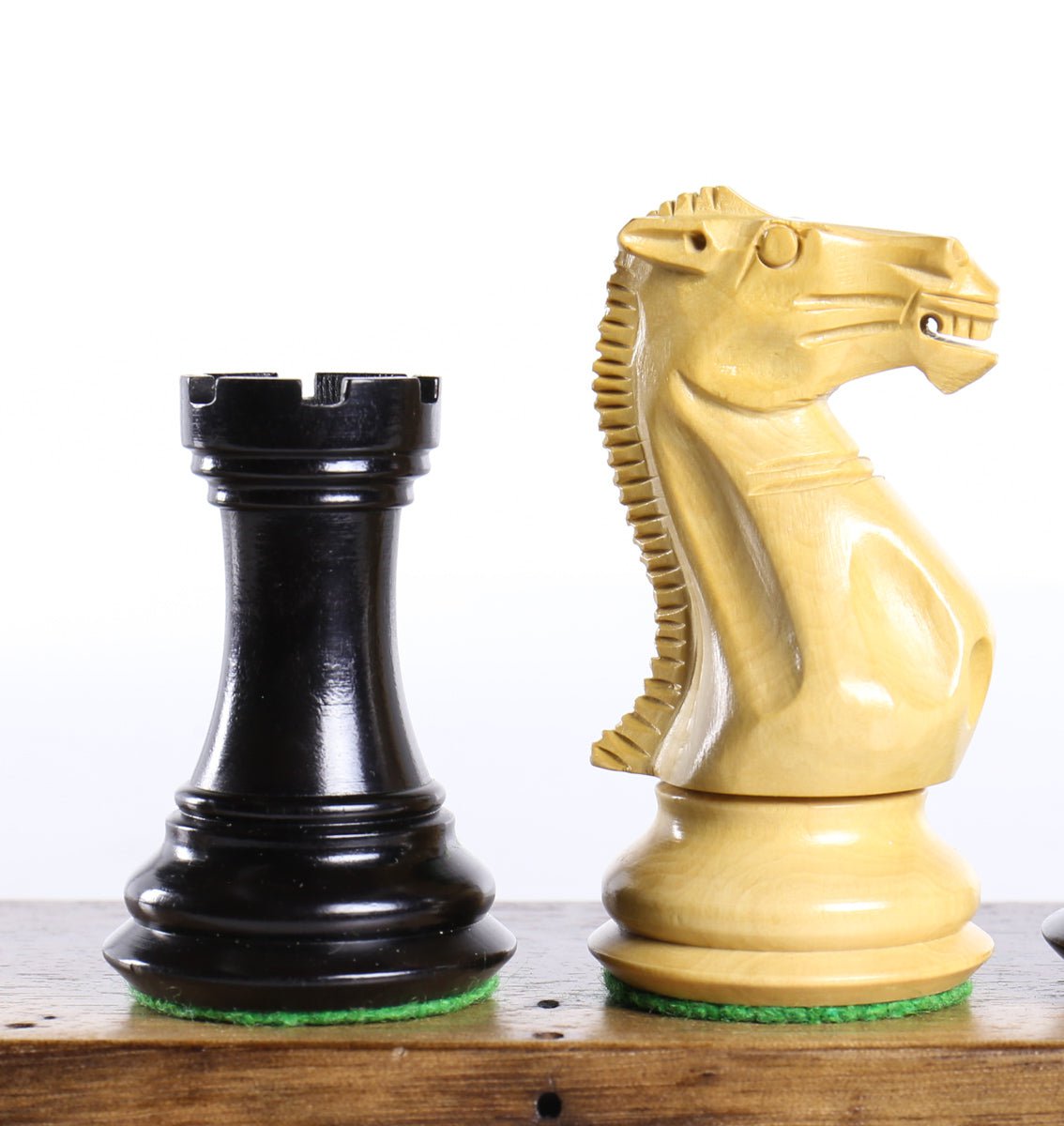 SINGLE REPLACEMENT PIECES: Stallion Knight 3.75" Ebonized Pieces - Parts - Chess-House