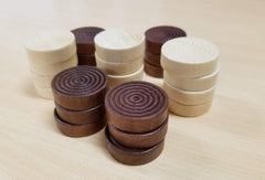 SINGLE REPLACEMENT PIECES: Wooden Checkers 1.25" Diameter (32mm) - Parts - Chess-House