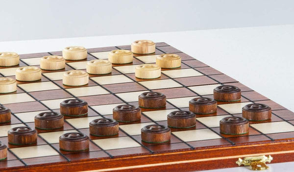 SINGLE REPLACEMENT PIECES: Wooden Checkers 100 squares, International Draughts Piece