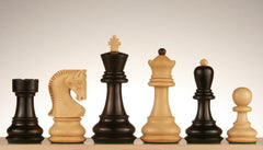 SINGLE REPLACEMENT PIECES: Zagreb Chess Pieces, 3 3/4" Ebonized Piece