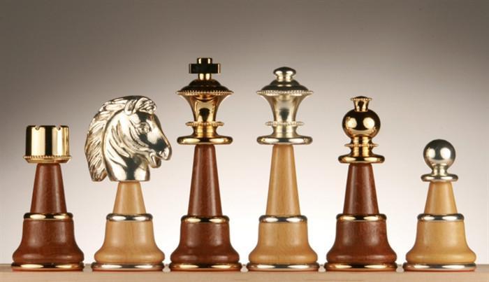 Solid Brass & Wood Pieces - Piece - Chess-House