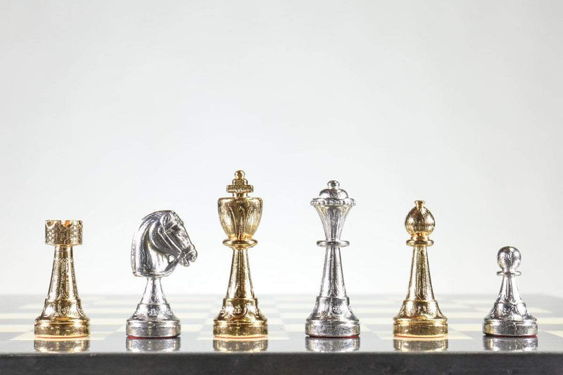 Staunton Metal Plated Chess Men