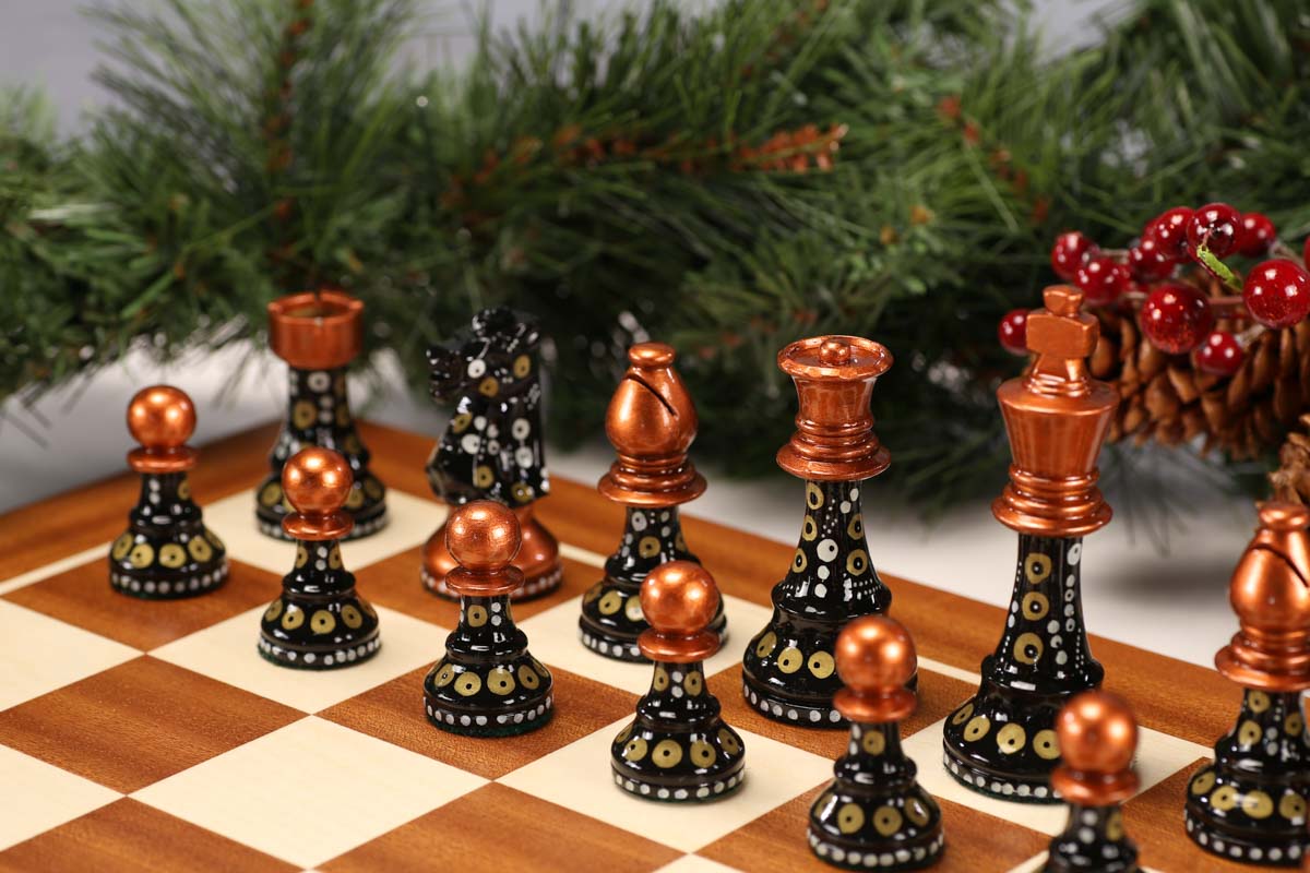 Sydney Gruber Painted Champions Chess Set #1 Black and Color - Chess Set - Chess-House