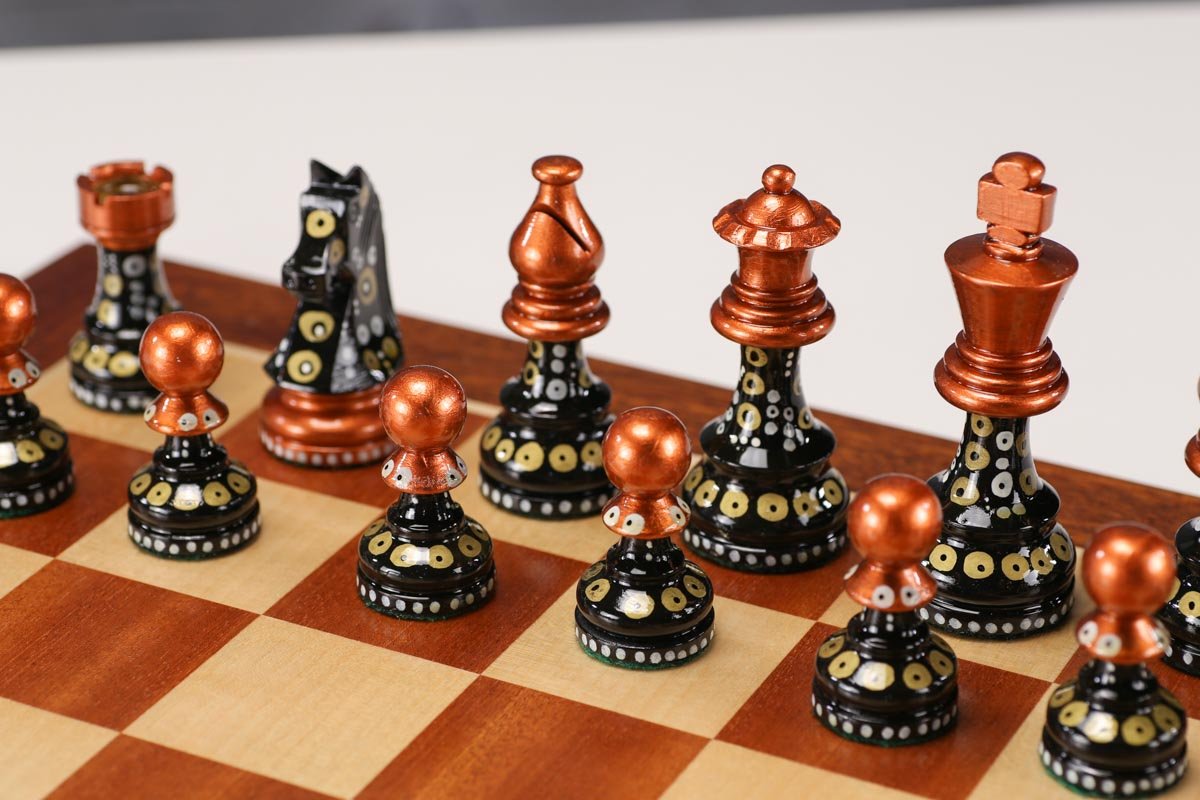 Sydney Gruber Painted Champions Chess Set #3 Black and Color - Chess Set - Chess-House
