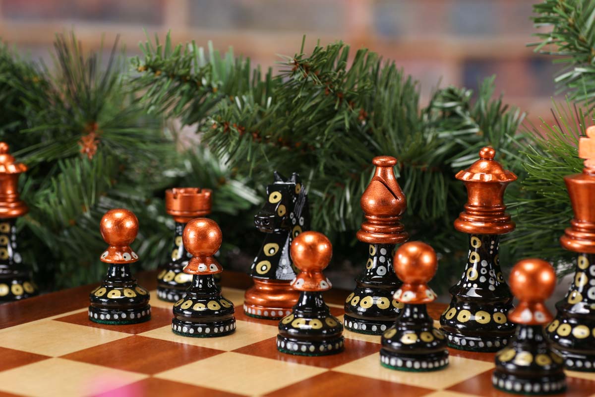Sydney Gruber Painted Champions Chess Set #3 Black and Color - Chess Set - Chess-House