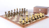 The 4" Burnt Zagreb Chess Set Combo with Storage - Chess Set - Chess-House