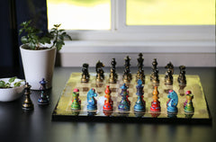 The Crowd-Pleaser - Sydney Gruber Painted Champions Chess Set #5 - Chess Set - Chess-House