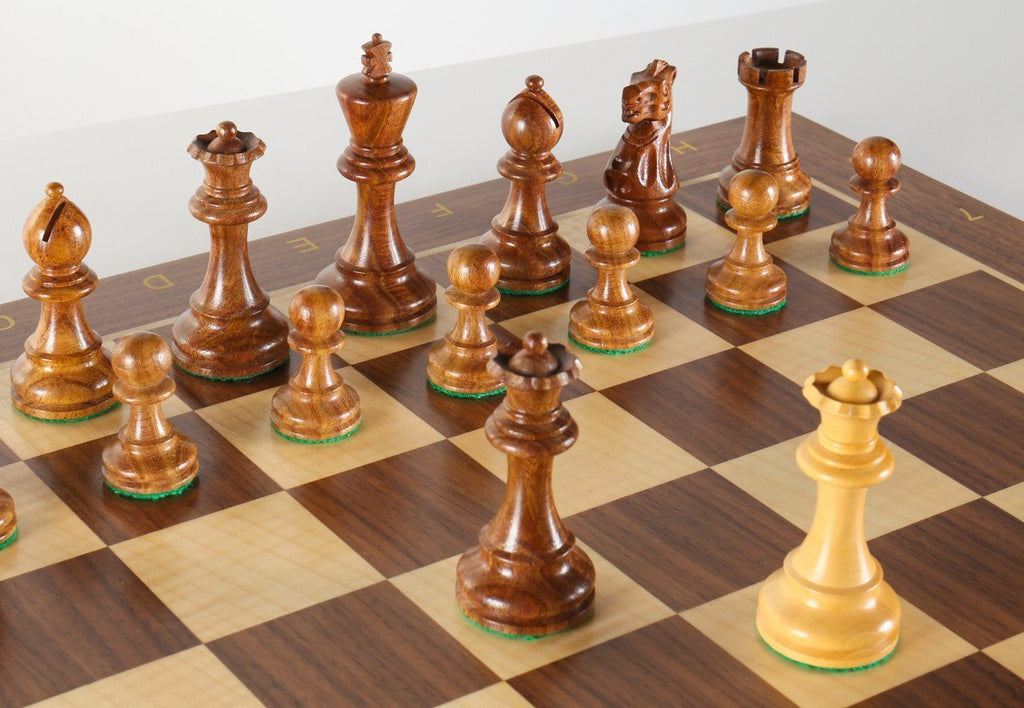 Master Wooden Chess Set Mahogany Board 21 Weighted -  Portugal