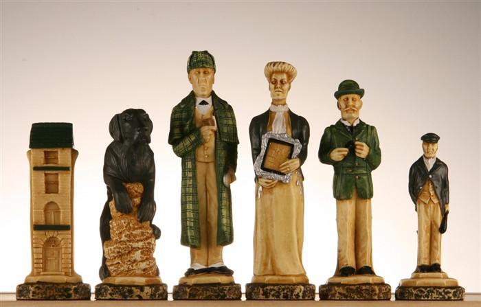The Sherlock Holmes Chess Pieces - SAC Hand Decorated