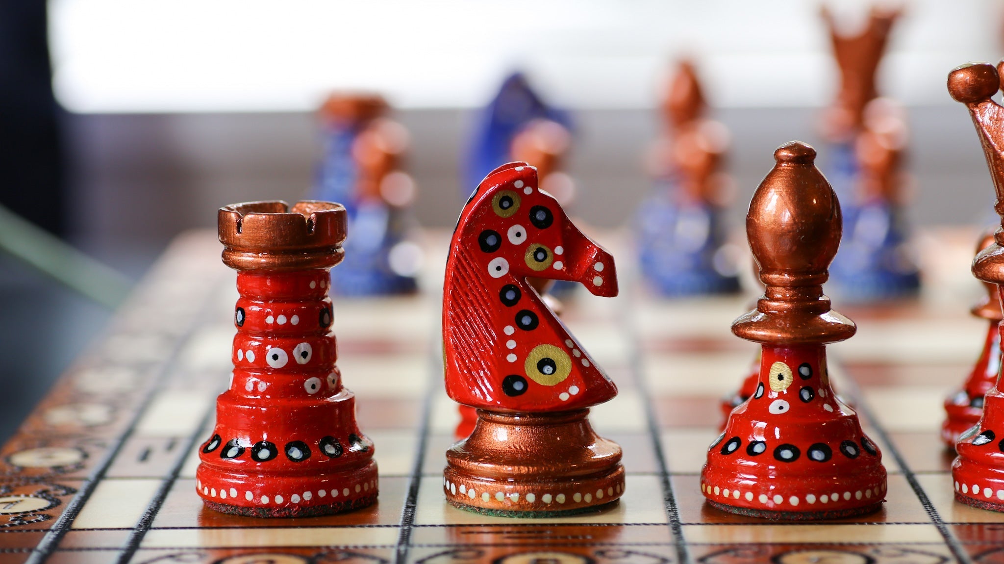 The Soothsayer's Song - Sydney Gruber Painted 21" Ambassador Chess Set #13 - Chess Set - Chess-House
