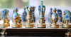 The Steady Riser - Sydney Gruber Painted 20" Large King's Inlaid Chess Set #9 - Chess Set - Chess-House