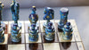 The Steady Riser - Sydney Gruber Painted 20" Large King's Inlaid Chess Set #9 - Chess Set - Chess-House