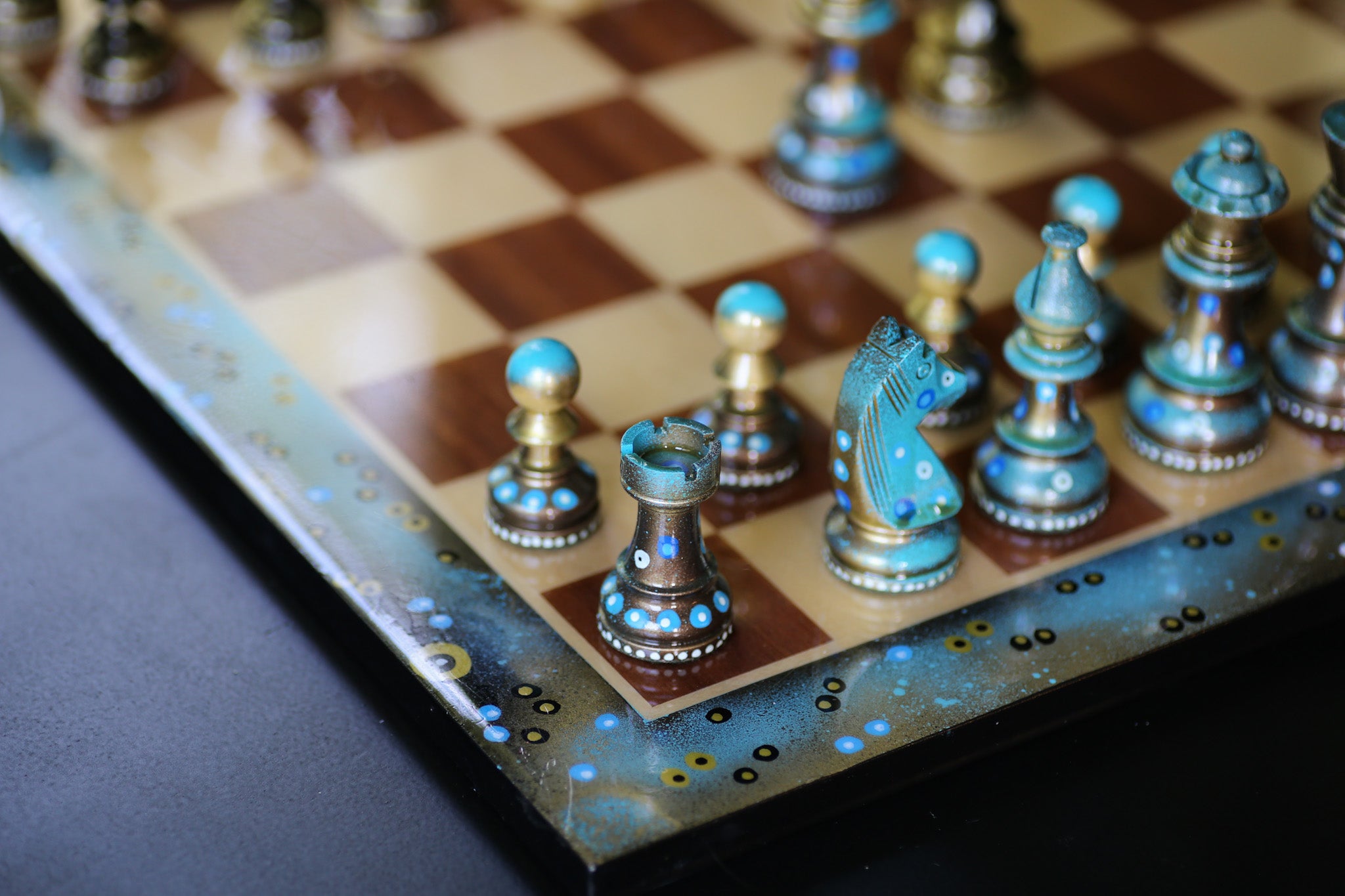 The Stoic - Sydney Gruber Painted Champions Chess Set #4 - Chess Set - Chess-House