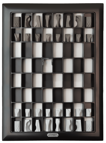 Vertical Chessboard - Cutaway Style - Wall Mounted - Chess Set - Chess-House
