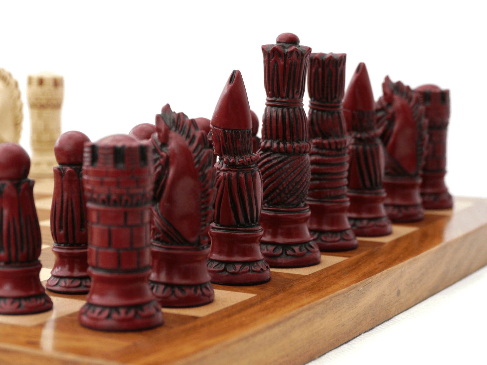 Victorian Chess Pieces by Berkeley - Cardinal Red - Piece - Chess-House
