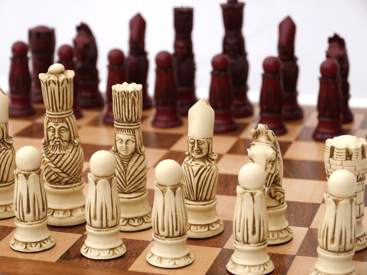 Cardinal Chess Victorian Chess Pieces by Berkeley - Cardinal Red
